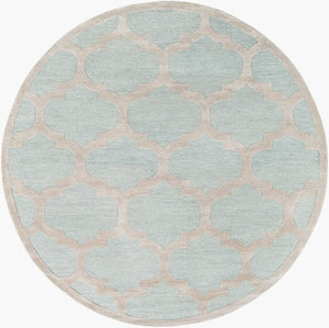 Surya Arise Hand-tufted 3'6" X 3'6" Modern Wool & Viscose Rug - Elegant, Affordable, Medium Pile Design Seafoam Wool,Viscose Awrs2122-8rd