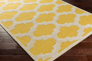 Surya Arise Hand-tufted 3'6" X 3'6" Modern Wool & Viscose Rug - Elegant, Affordable, Medium Pile Design Yellow Wool,Viscose Awrs2124-8rd