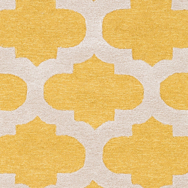 Surya Arise Hand-tufted 3'6" X 3'6" Modern Wool & Viscose Rug - Elegant, Affordable, Medium Pile Design Yellow Wool,Viscose Awrs2124-8rd