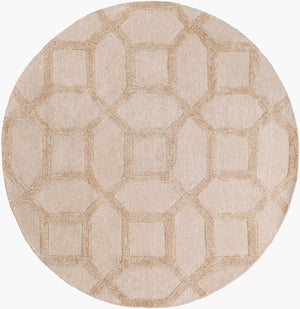 Livabliss Arise Hand Tufted Wool Viscose Area Rug Artisan Crafted for Entryways and Bedside Accent Light Beige, Ta 6' x 6' AWRS2130-6RD