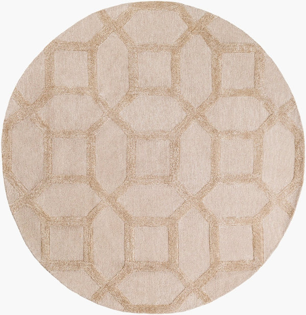 Livabliss Arise Hand Tufted Wool Viscose Area Rug Artisan Crafted for Entryways and Bedside Accent Light Beige, Ta 6' x 6' AWRS2130-6RD