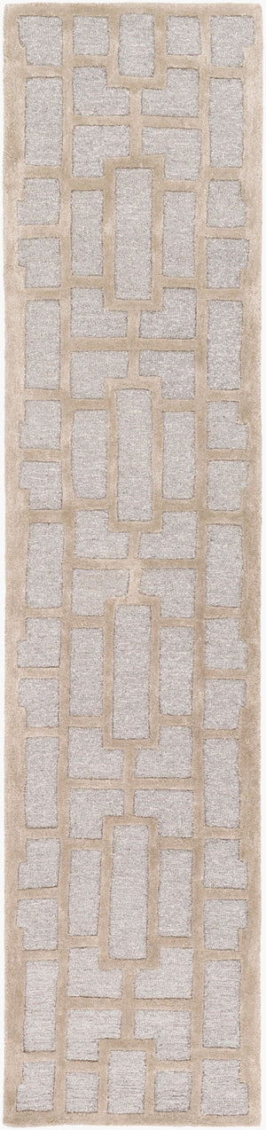 Livabliss Arise Hand Tufted Wool Viscose Blend Accent Rug for Entryway Bedroom or Bath Light Gray, Bei 2'3" x 12' AWRS2141-2312