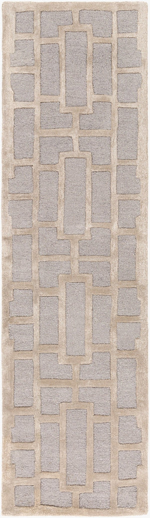 Livabliss Arise Hand Tufted Wool Viscose Blend Accent Rug for Entryway Bedroom or Bath Light Gray, Bei 2'3" x 8' AWRS2141-238
