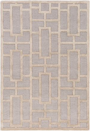 Livabliss Arise Hand Tufted Wool Viscose Blend Accent Rug for Entryway Bedroom or Bath Light Gray, Bei 3' x 5' AWRS2141-35