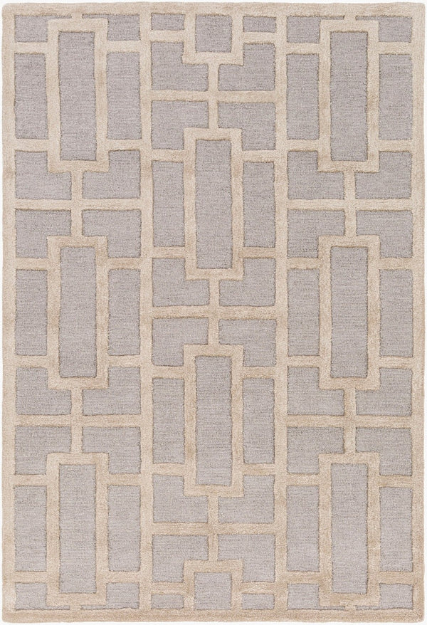 Livabliss Arise Hand Tufted Wool Viscose Blend Accent Rug for Entryway Bedroom or Bath Light Gray, Bei 3' x 5' AWRS2141-35