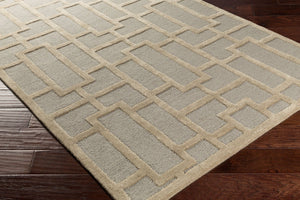 Livabliss Arise Hand Tufted Wool Viscose Blend Accent Rug for Entryway Bedroom or Bath Light Gray, Bei 2'3" x 12' AWRS2141-2312