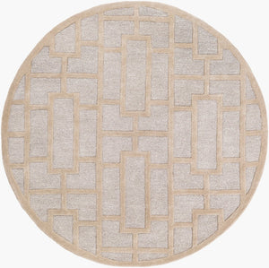 Livabliss Arise Hand Tufted Wool Viscose Blend Accent Rug for Entryway Bedroom or Bath Light Gray, Bei 3'6" x 3'6" AWRS2141-36RD