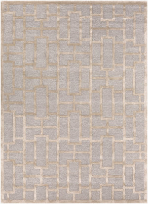 Livabliss Arise Hand Tufted Wool Viscose Blend Accent Rug for Entryway Bedroom or Bath Light Gray, Bei 8' x 11' AWRS2141-811