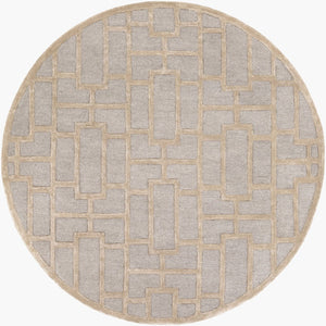 Livabliss Arise Hand Tufted Wool Viscose Blend Accent Rug for Entryway Bedroom or Bath Light Gray, Bei 8' x 8' AWRS2141-8RD