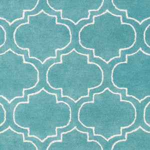 Surya Signature Awsg-2144 6' X 6' Hand-tufted Wool & Viscose Rug For Modern Home Decor - Medium Pile Teal Wool,Viscose Awsg2148-8rd