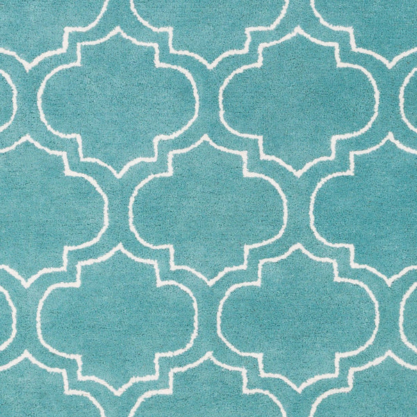 Surya Signature Awsg-2144 6' X 6' Hand-tufted Wool & Viscose Rug For Modern Home Decor - Medium Pile Teal Wool,Viscose Awsg2148-8rd