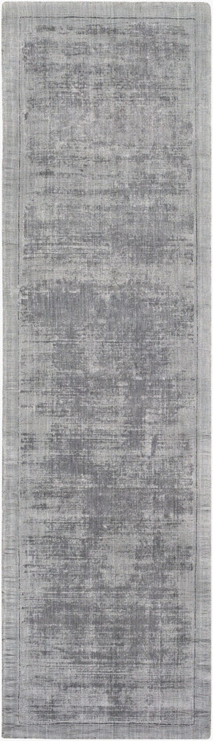 Livabliss Silk Route Hand Loomed Viscose Area Rug Lustrous Sheen for Contemporary Entryways Medium Gray 2'3" x 8' AWSR4034-238