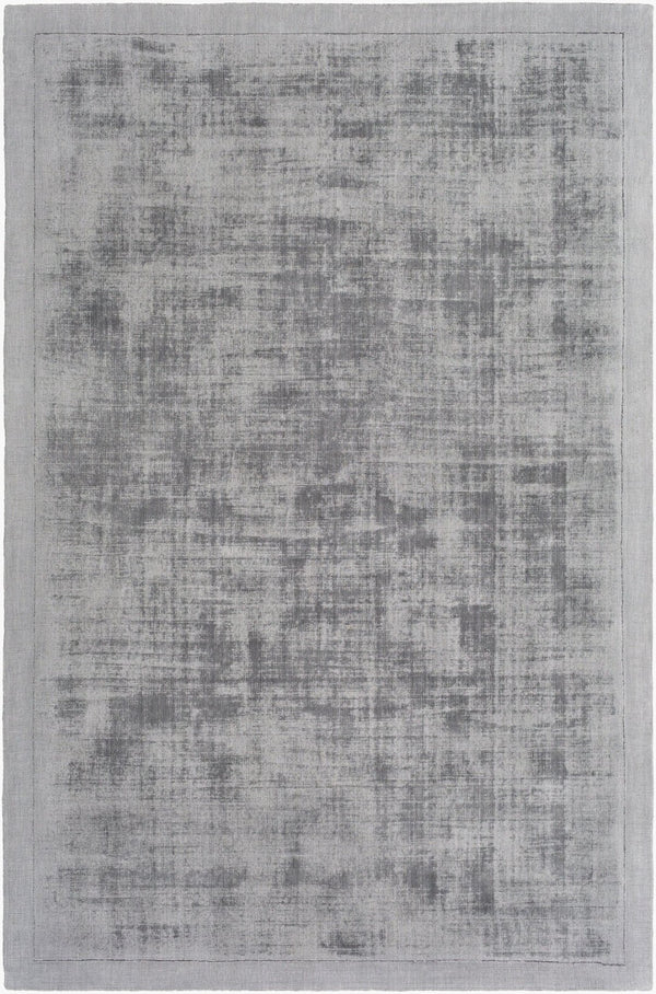 Livabliss Silk Route Hand Loomed Viscose Area Rug Lustrous Sheen for Contemporary Entryways Medium Gray 3' x 5' AWSR4034-35