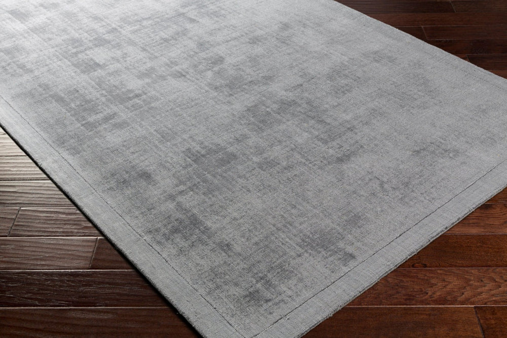 Livabliss Silk Route Hand Loomed Viscose Area Rug Lustrous Sheen for Contemporary Entryways Medium Gray 3' x 5' AWSR4034-35