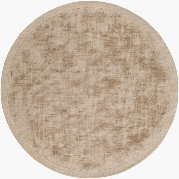 Livabliss Silk Route Hand Loomed Viscose Accent Rug Lustrous Sheen for Modern Interiors Taupe 5'9" x 5'9" AWSR4035-59RD