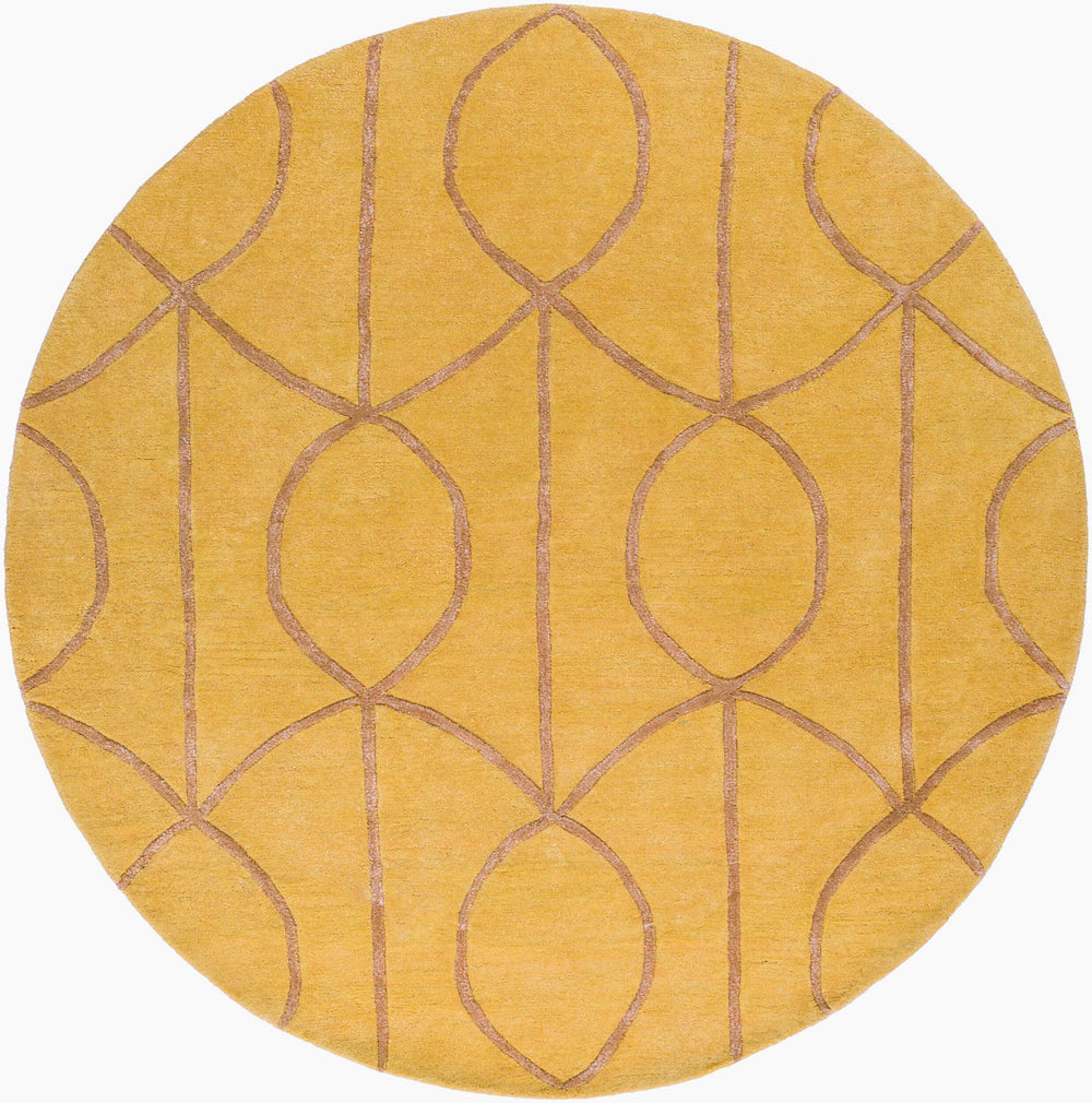 Surya Urban 7'6" X 9'6" Handmade Rug - Cozy Rustic Charm, Hand Tufted Wool & Viscose For Stylish Decor Mustard Wool,Viscose Awub2164-36rd