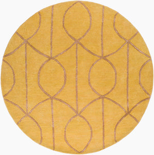 Surya Urban 7'6" X 9'6" Handmade Rug - Cozy Rustic Charm, Hand Tufted Wool & Viscose For Stylish Decor Mustard Wool,Viscose Awub2164-36rd