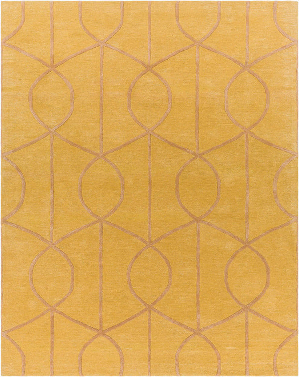 Surya Urban 7'6" X 9'6" Handmade Rug - Cozy Rustic Charm, Hand Tufted Wool & Viscose For Stylish Decor Mustard Wool,Viscose Awub2164-35