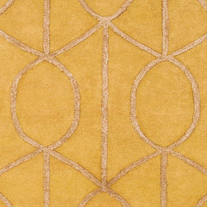 Surya Urban 7'6" X 9'6" Handmade Rug - Cozy Rustic Charm, Hand Tufted Wool & Viscose For Stylish Decor Mustard Wool,Viscose Awub2164-35