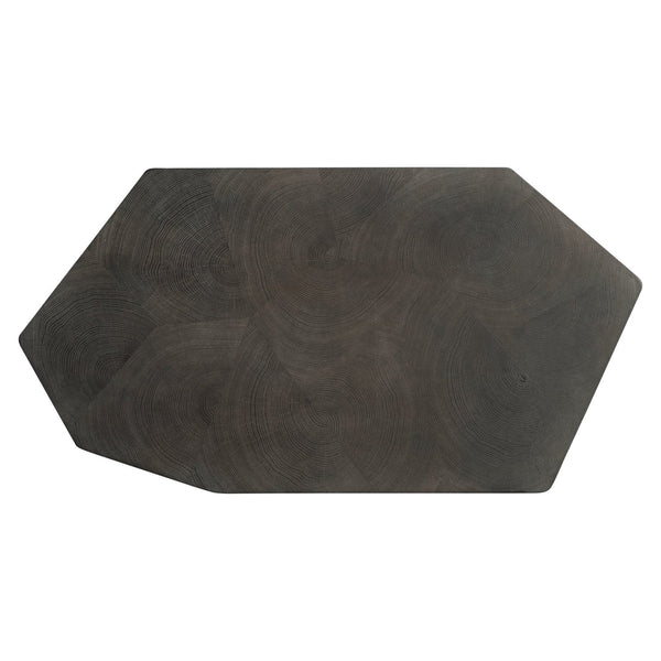 Bernhardt Bernhardt Sculptural Alton Cocktail Table — Seven-Sided Wire-Brushed Oak Top, End-Grain Detail, Casters (57.38" W) 357015