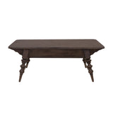 Revival Row Rectangular Cocktail Table with Drawer Brown with Chimney Smoke Finish P348250 Pulaski Furniture