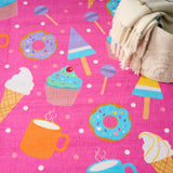 Nourison Imagination IMA19 Machine Made Machine Printed Borderless Design Indoor Only Kids  Rug Pink Multicolor, Pink Multicolor Pile, 100% Polyester 841491134672