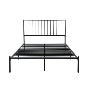 Homelegance By Top-Line Dante Metal Platform Bed with Curved Metal Headboard Black Metal