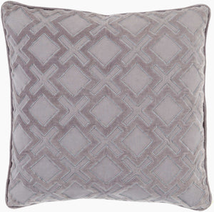 Surya Alexandria 18"X18" Soft Cotton Accent Pillow - Contemporary Style With Sophisticated Detailing & Easy Care Charcoal Cotton,Cotton Ax005-2020d