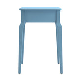 Homelegance By Top-Line Jessip 1-Drawer Wood Side Table Blue Wood