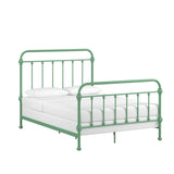 Homelegance By Top-Line Katana Antique Graceful Victorian Iron Metal Bed Green Iron