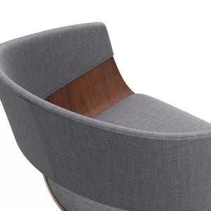 English Elm Lowell Adjustable Swivel Bar Stool - Light Grey Linen Upholstery, Mid-Century Modern Design & Comfort B136P158833