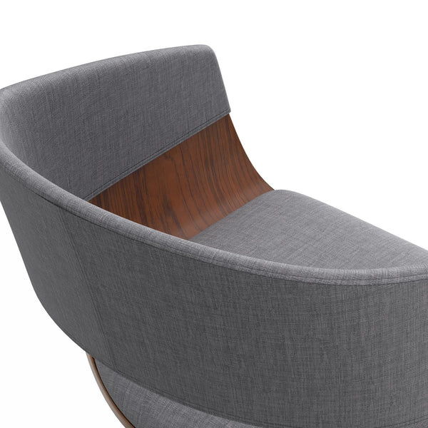 English Elm Lowell Adjustable Swivel Bar Stool - Light Grey Linen Upholstery, Mid-Century Modern Design & Comfort B136P158833