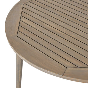 English Elm Stamford Solid Acacia Outdoor Square Dining Table Seats Four with Gray Modern Finish 63119.00GRY