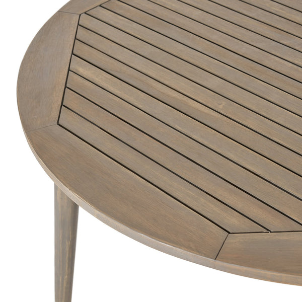 English Elm Stamford Solid Acacia Outdoor Square Dining Table Seats Four with Gray Modern Finish 63119.00GRY