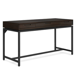 English Elm Banting Mid Century Desk In Hickory Brown - Stylish, Versatile Workspace With Storage & Durability B136P158456