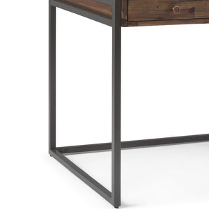 English Elm Ralston Desk - Handcrafted Rustic Natural Aged Brown Acacia Wood & Metal Frame For Home Office Use B136P159560-GIGA