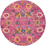 Nourison Passion PSN01 Machine Made Power-loomed Borderless Design Indoor Only Bohemian Transitional Rug Fuchsia, Pink 100% Polypropylene 99446809049