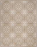 Nourison Jubilant JUB06 Machine Made Power-loomed Narrow Border Indoor Only Farmhouse Contemporary Rug Taupe, Taupe 100% Polypropylene 99446935366