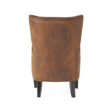 Christopher Knight Home® - Noble House - Lorenzo Contemporary Microfiber Wingback Club Chair with Nailhead Trim