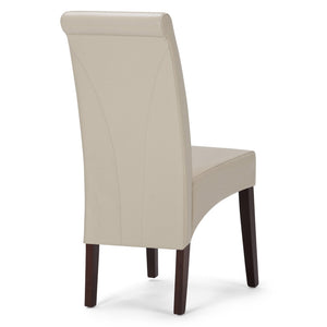 English Elm Avalon Deluxe Parson Dining Chair Set Of 2 - Elegant Satin Cream Upholstered Comfort For Any Space B136P159801