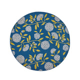 Christopher Knight Home® - Noble House - Viola Outdoor 7'10" Round Floral Area Rug, Blue and Green