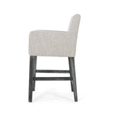 Christopher Knight Home® - Noble House - - Set Of 2 Upholstered 26 Inch Counter Stool - Light Gray/Gray