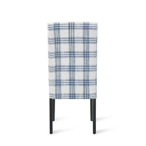 English Elm Christopher Knight Home® - DINING Chair with Plush Fabric Upholstery, Rubberwood Legs, Contemporary Minimalist Comfort and Style Blue+Cream 60162.00DBLUPLD