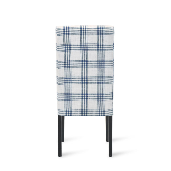 English Elm Christopher Knight Home® - DINING Chair with Plush Fabric Upholstery, Rubberwood Legs, Contemporary Minimalist Comfort and Style Blue+Cream 60162.00DBLUPLD