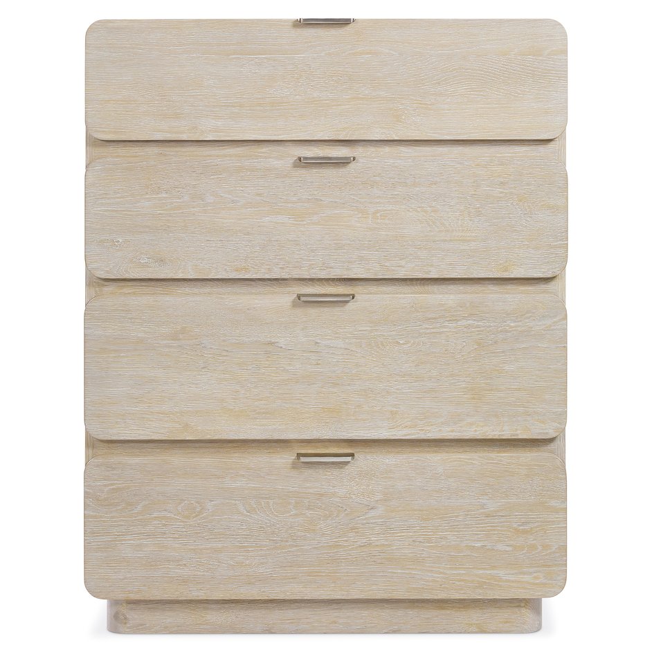 Bernhardt Bernhardt Antibes Tall Drawer Chest In Rustic Oak Roz Finish — 4 Spacious Drawers, Cast-Aluminum Pulls 350144