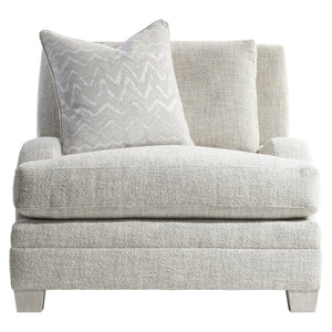 Bernhardt Bernhardt Rollins Fabric Chair In Weathered Bone — Plush Feather-Down Seat, Low Arms, Made-To-Order P7102A