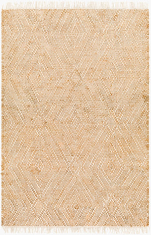 Livabliss Adalyn Jute Wool Flatweave Rug Handwoven Fringe Accent for Entryway or Kitchen Beige, Camel 8' x 10' AYD2300-810
