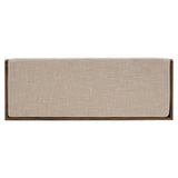 Homelegance By Top-Line Nikita Storage Bench with Linen Seat Cushion Brown Wood