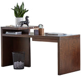 Parker House Elevation 66 In. Writing Desk Warm Elm Poplar Solids / Elm Veneers ELE#366D-WELM