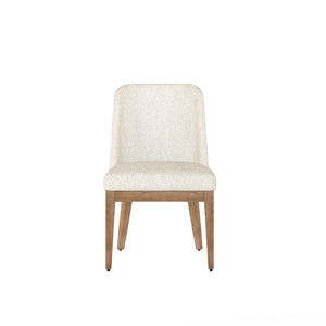 A.R.T. Furniture Portico Upholstered Side Chair - Modern Design With Neutral Chenille Fabric & Sienna Wood Finish - Set Of 2 Brown, White Parawood Solids,Foam,Fabric 323204-3335